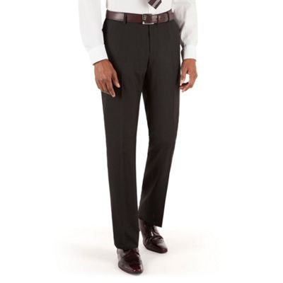 Thomas Nash Black plain weave tailored fit suit trouser